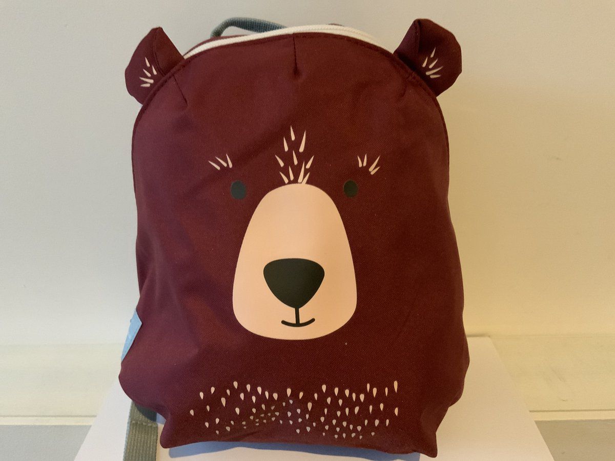 Lässig Tiny Backpack bear burgundy - 4066239109460