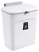 Icecat Poubelle de cuisine - Poubelle murale - 9 litres - À suspendre - Avec volet roulant - Plastique - Blanc