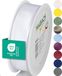 Halbach Seidenbänder Premium cadeaulint met draadrand, breedte 25 mm, lengte 25 m, Öko-Tex 100 gecertificeerd lint, taftband, made in Germany, kleur: wit