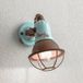 Ferroluce Wandlamp C1675/1, turquoise/roestbruin, keramiek, 18cm hoog, E14