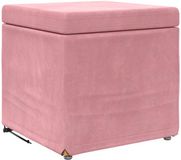 vidaXL Kruk Roze 41 x 41 x 40 cm Velvet en Geengineerd Hout