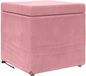 vidaXL Kruk Roze 41 x 41 x 40 cm Velvet en Geengineerd Hout