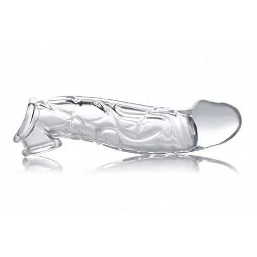 Size Matters Clear Extender Gebogen Penissleeve - Transparant