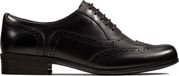 Clarks Dames Veterschoenen - Zwart Leer - Maat 39