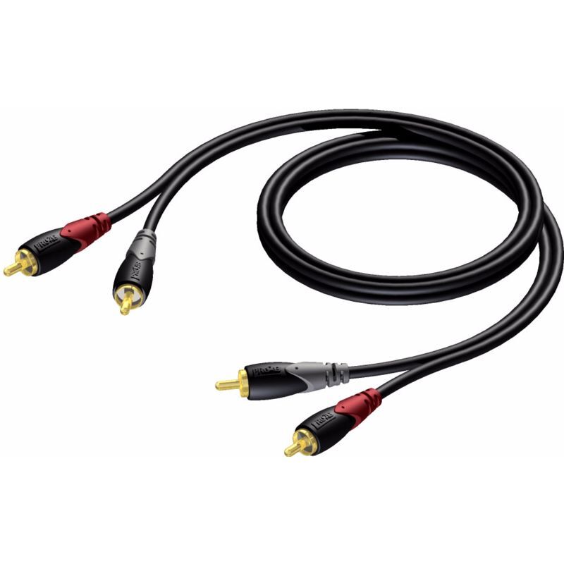 Procab CLA800 2x RCA Male - 2x RCA Male 1 5 Meter