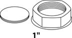 KIRCHHOFF KS dop, wit, 1"BI, voor sifon toestelaansluiting