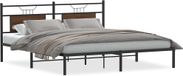 Maison Exclusive - Cadre de lit sans matelas, marron, aspect chêne, 183x213 cm