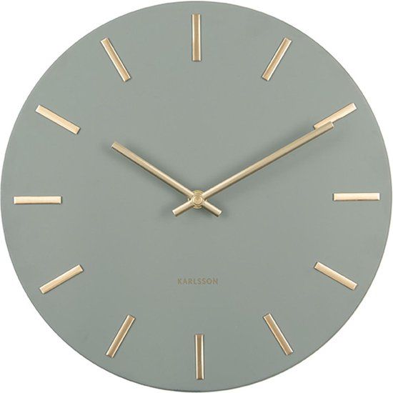 Karlsson Wandklok Charm - Jungle Groen/Goud - Ø30cm