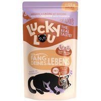 Lucky Lou nat kattenvoer Adult Gevogelte en zalm 64x125 g