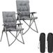 TRVLMORE Luxe Campingstoelen - Opvouwbaar - 2-Pack - Grijs