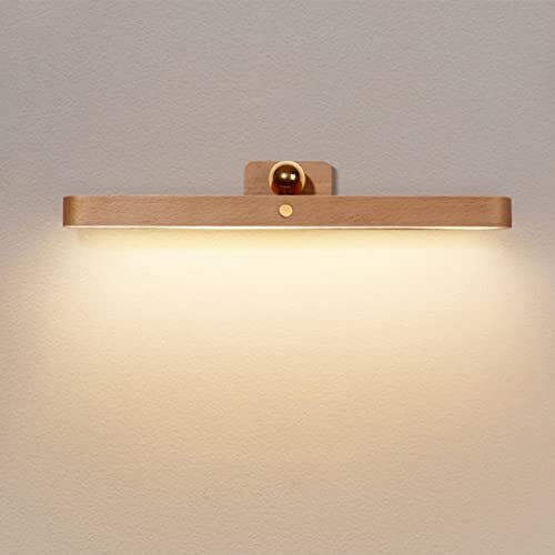 Wrming Led Houten Wandlamp Batterij Draadloze Wandlamp Met Schakelaar