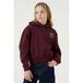 Garcia oversized hoodie met backprint - donkerrood