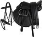 QHP Zadelset Compleet Zwart - PONY - 14 inch