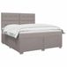 vidaXL Boxspringbed met matras met hoofdeinde Taupe 180 x 200 cm Stof
