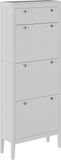 Vicco Aron Schoenenkast – 60 x 153 cm, 3 compartimenten Wit