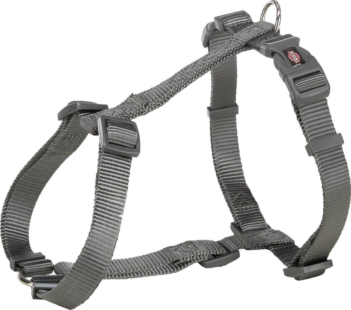 TRIXIE Hondentuig Premium H-Tuig Grafiet Grijs 20 - 32 x 1 cm