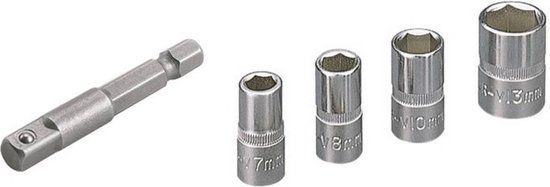 Wolfcraft Dopsleutelset - 5-delig