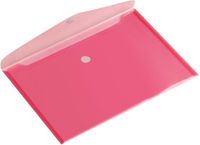HF2 Europel Enveloptas A5 250x180mm Transparant Rood - 10 stuks
