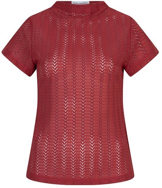 Lofty Manner T-shirt Top Isley Rc10 657 Brique Red Dames Maat - L