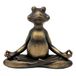 Nature's Mark 6 inch H Hars Mediterende Yoga Kikker Standbeeld Beeldje Thuis Decoratieve Accent Decor voor Tafelblad Woonkamer Slaapkamer Kantoor Desktop Kast Plank