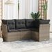 Maison Exclusive - Salon de jardin 4 pièces avec coussins, gris, rotin synthétique