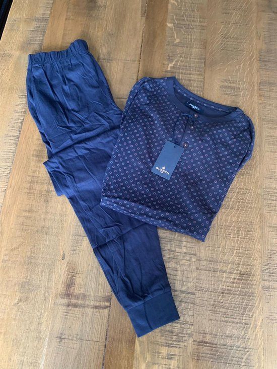 Guasch heren pyjama donkerblauw maat L