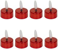 Feeric lights & Christmas bougies LED - 8 pièces - rouge - brillant - 5,5 cm
