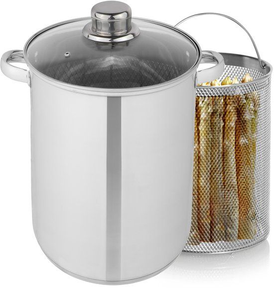 Aviro Aspergepan - Pastapan - Ø 16.5cm - 20cm hoog - 4,2L - RVS