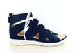 Hartjes 132.1103/20 Platte Sandalen Dames Blauw Nubuck Breed H