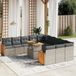 Maison Exclusive - Ensemble de jardin, composé de 11 pièces avec coussins, de couleur grise, en polyrotin