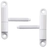 SOTECH 2 deurscharnieren Inboorscharnier 15 x 83 mm met stift M8 x 47 mm Opschroefscharnier Scharnier voor binnendeuren om vast te schroeven/boren (wit staal)