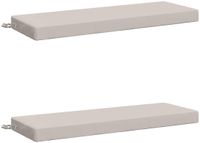 vidaXL Bankkussens SOEST 2 stuks 100% Polyester Wit 100 x 40 x 8 cm