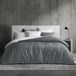 TRANKIELO® Housse de couette 200x200 avec 2 taies d'oreiller 80x80 - Gris foncé - 100% Coton