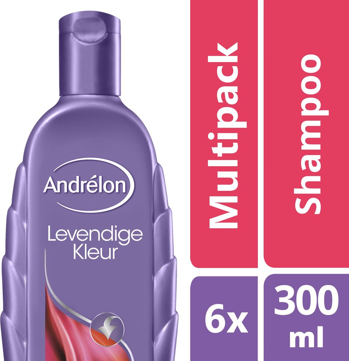AndrÃ©lon Levendige Kleur - 6 x 300 ml - Shampoo - Voordeelverpakking