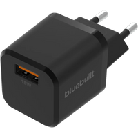 BlueBuilt Quick Charge Charger with USB A Port 18W Black