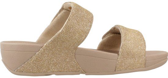 Fitflop Lulu Adjustable Shimmerlux Slippers Beige EU 39 Women's