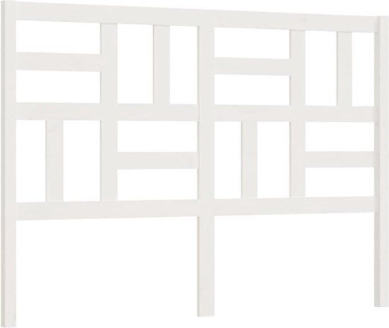 vidaXL Hoofdeind & Voeteind Wit Grenenhout 166x4x104 cm