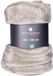 Atmosphera Plaid deken - lichtgrijs - polyester - 130 x 180 cm - Bankdeken - Fleece plaid