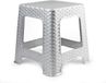 Plasicforte Marchepied/Tabouret - Argent - Plastique - 32 x 32 x 30 cm