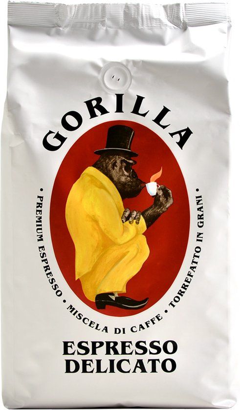 Kaffee Joerges Gorilla Espresso Delicato - Koffiebonen - 1 kg - Medium gebrand - Blend Arabica/Robusta