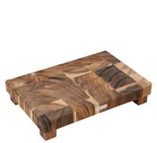 Zassenhaus Hakblok acacia, snijplank met antislip voeten, 45 x 30 x 8,5 cm