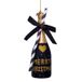 Vondels Boule de Noël - Champagnefles Kerstbal 16cm Noir