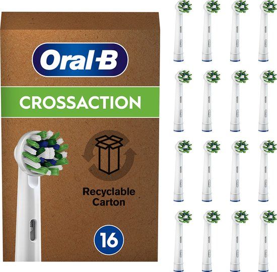 Oral-B CrossAction Opzetborstels - 16 Stuks