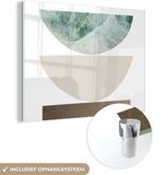 MuchoWow® Glass Painting 40x30 cm - Geometric Shapes - Acrylic Glass - Pastel - Modern
