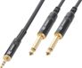 PD Connex Câble 3.5 Stéréo - 2x 6.3 Mono 3m