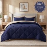 Sleep comfy Nova Bedtextile BV Sleep Comfy - Reverse Dekbed - 240x220 cm - Navy & Sand