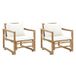 VidaXL Tuinstoelen 2 st met kussens bamboe