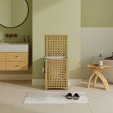 en.casa Wasmand Jystiand bamboe met waszak 62x45x45 cm naturel 79 L