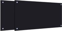 vidaXL - Spatschermen - keuken - 2 - st - 80x40 - cm - gehard - glas - zwart