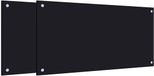 vidaXL - Spatschermen - keuken - 2 - st - 80x40 - cm - gehard - glas - zwart